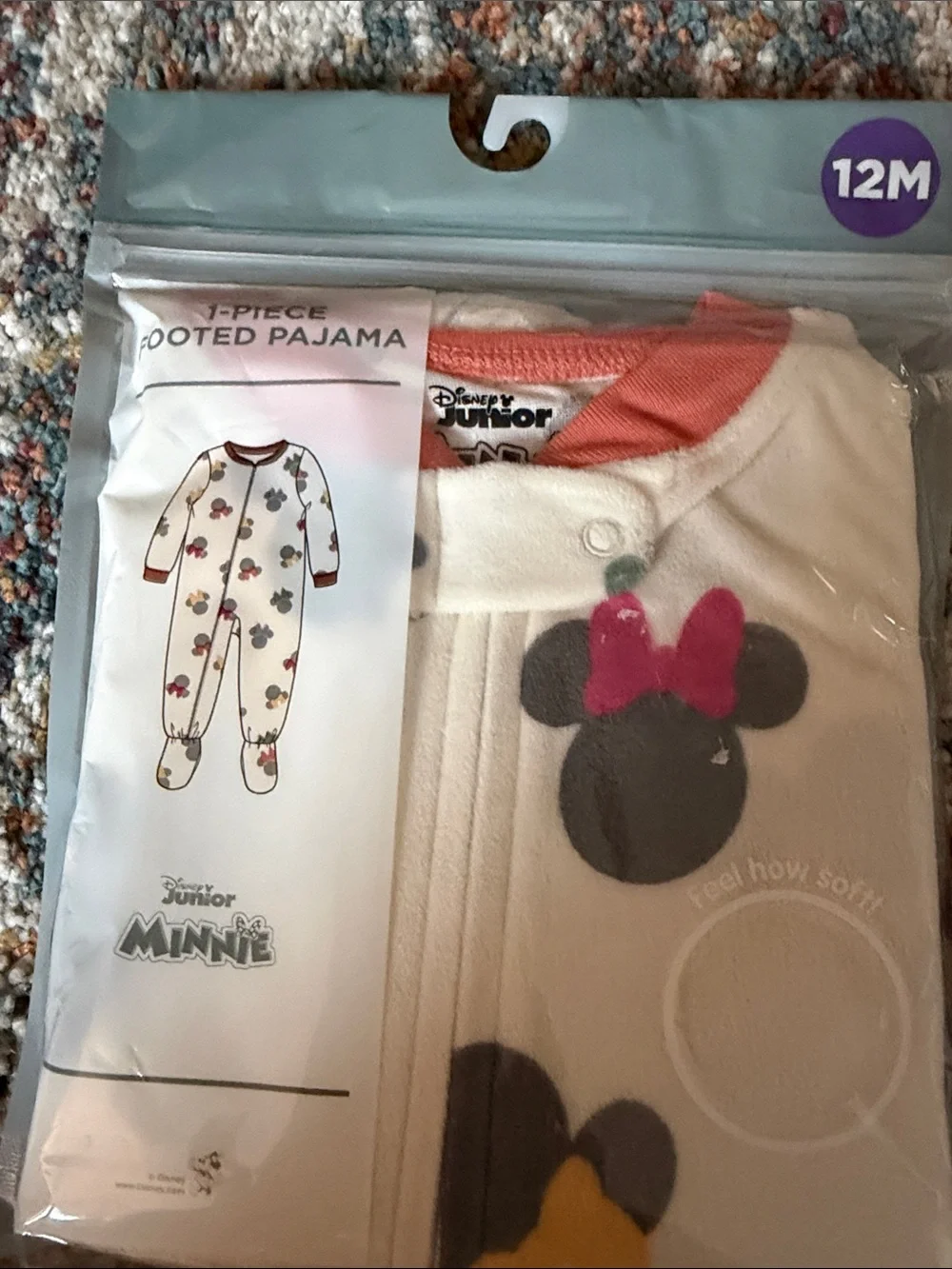Disney Minnie Mouse 2-Pack Pajama Sets - White, Light Blue & Red Accents